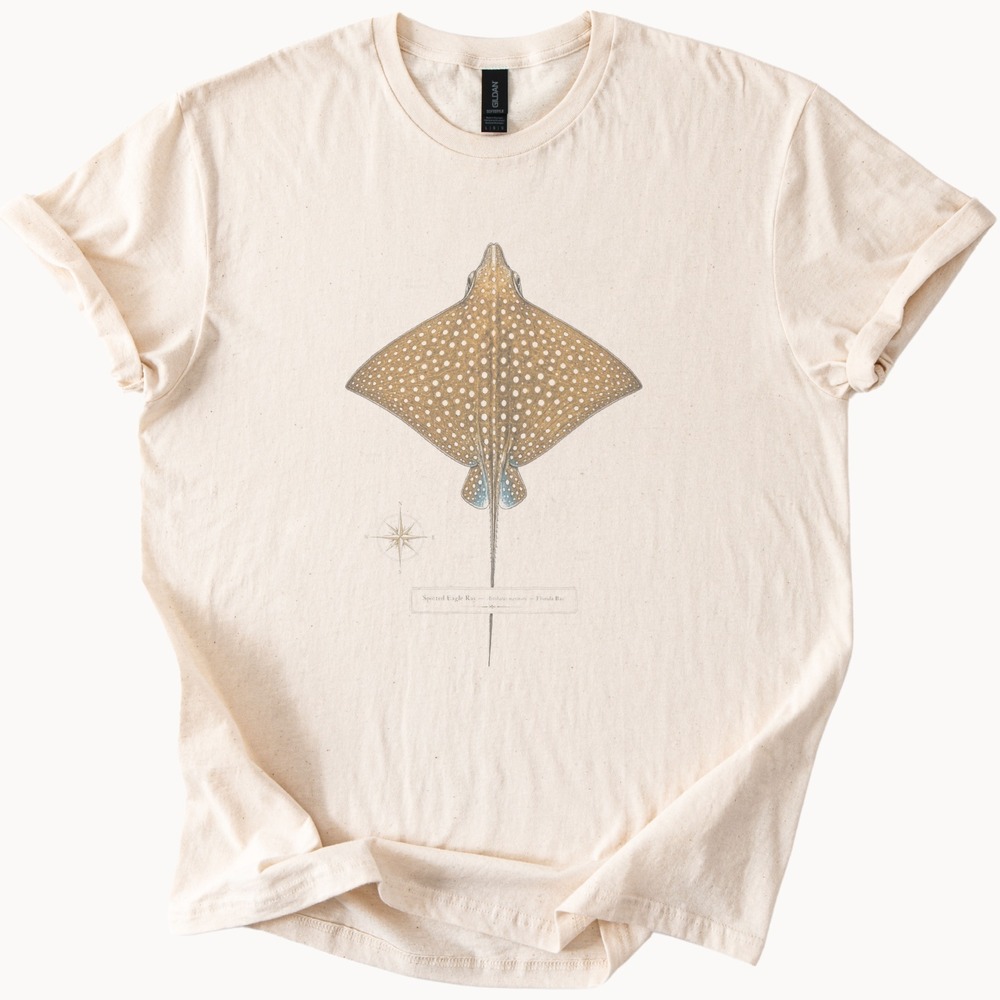 Vintage Style Eagle Ray Naturalist Graphic Tee